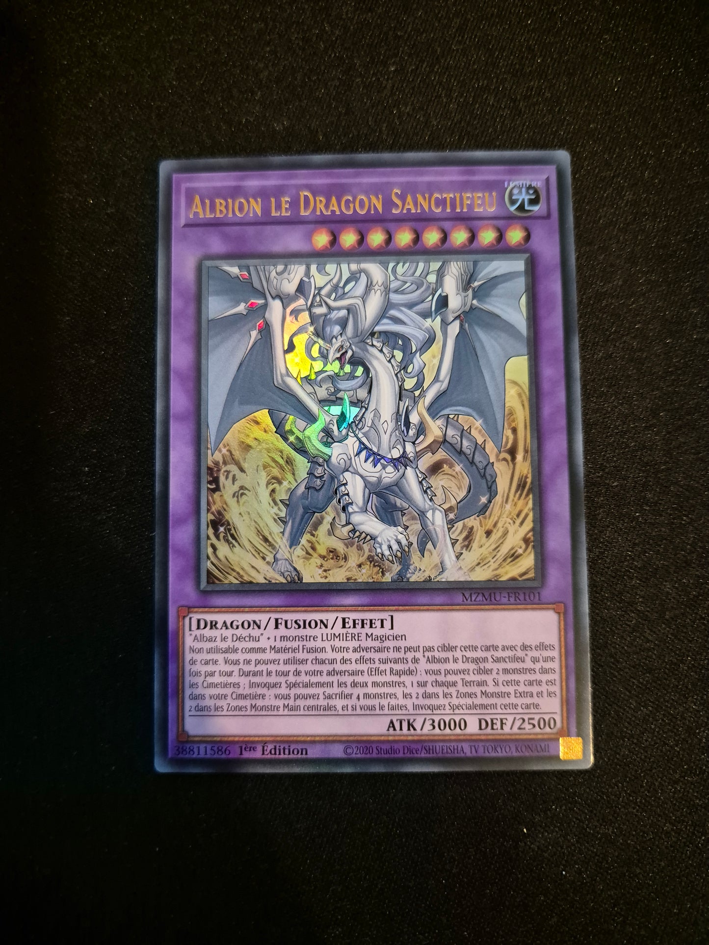 Carte Yu-Gi-Oh! Albion le Dragon Sanctifeu MZMU-FR101 Ultra Rare