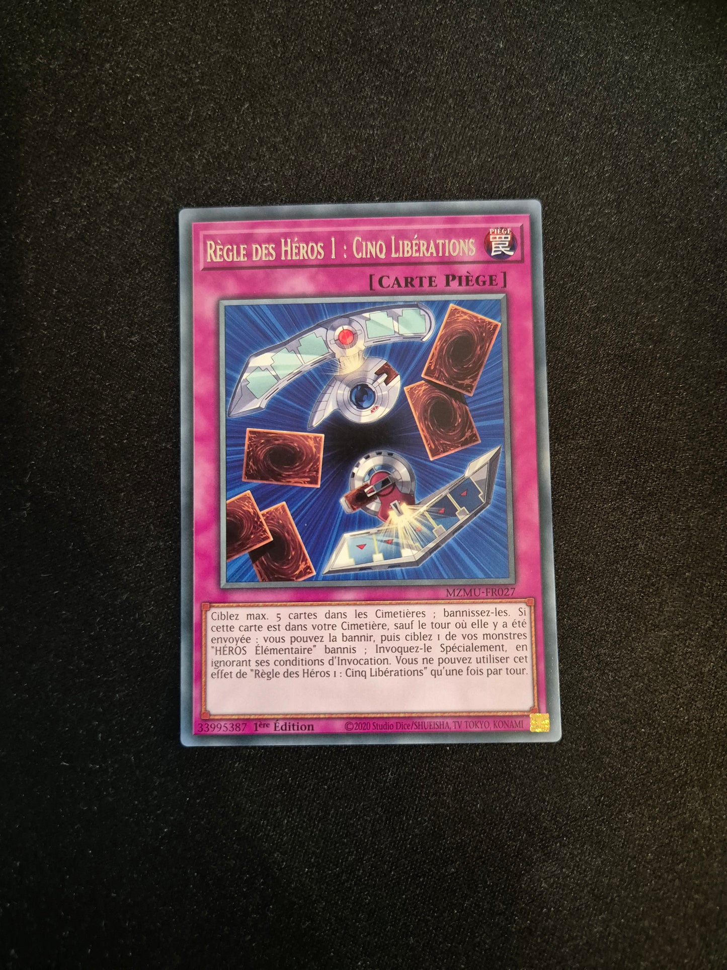 Carte Yu-Gi-Oh! Règle des Héros 1 Cinq Libérations MZMU-FR027 Rare