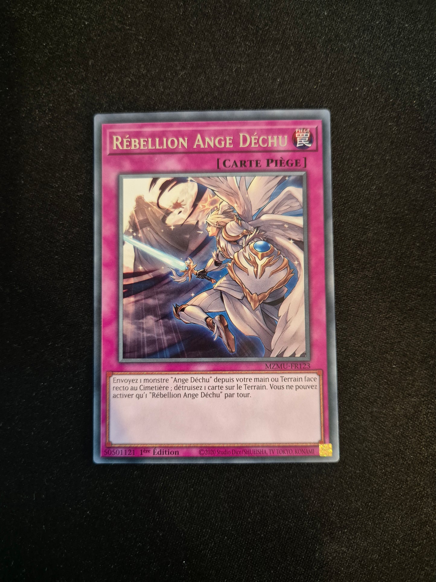 Carte Yu-Gi-Oh! Rébellion Ange Déchu MZMU-FR123 Rare