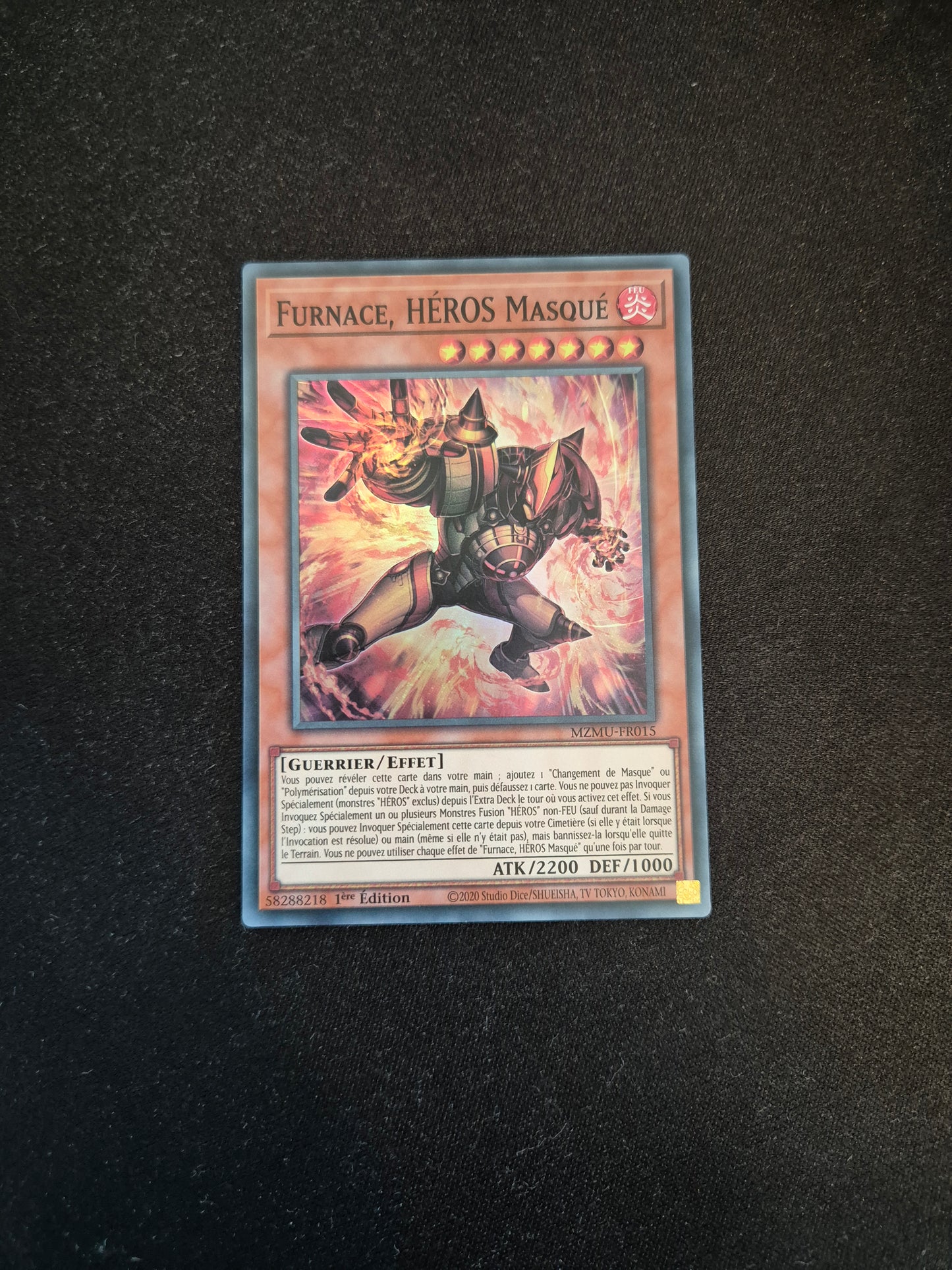 Carte Yu-Gi-Oh! Furnance Héros Masqué MZMU-FR015 Super Rare