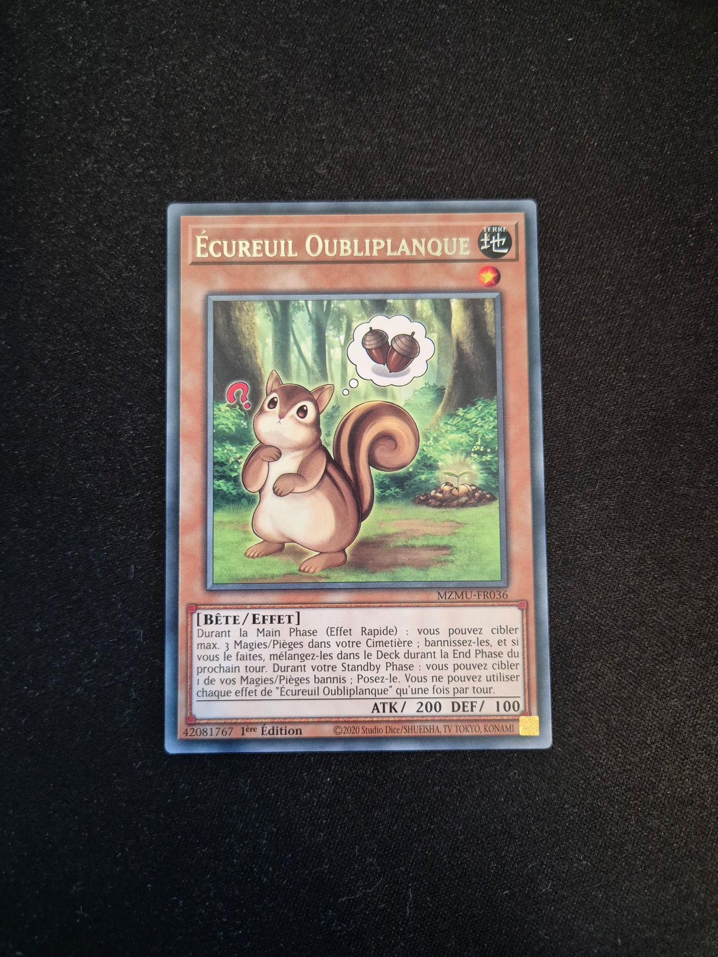 Carte Yu-Gi-Oh! Écureuil Oubliplanque MZMU-FR036 Rare