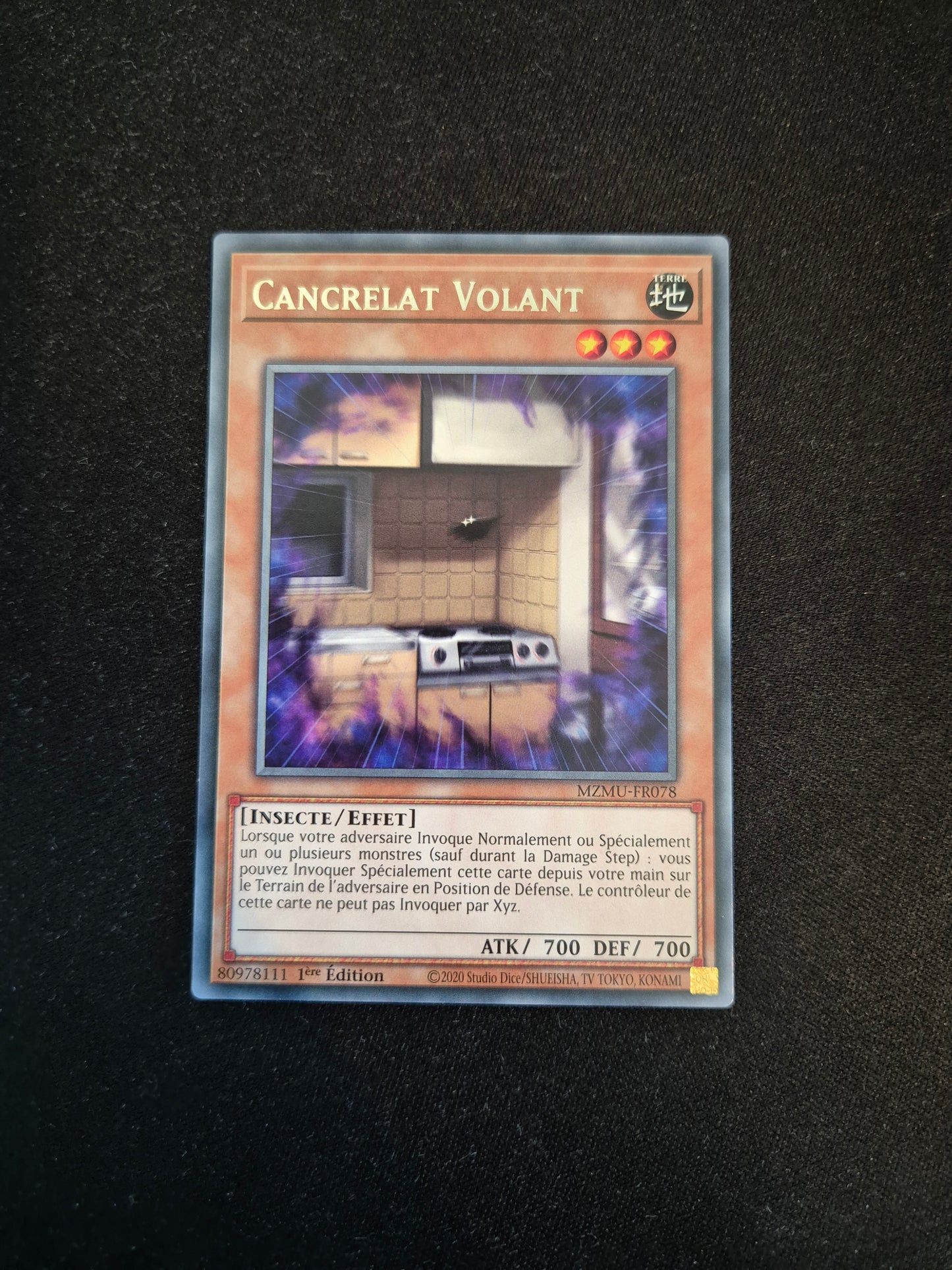 Carte Yu-Gi-Oh! Cancrelat Volant MZMU-FR078 Rare