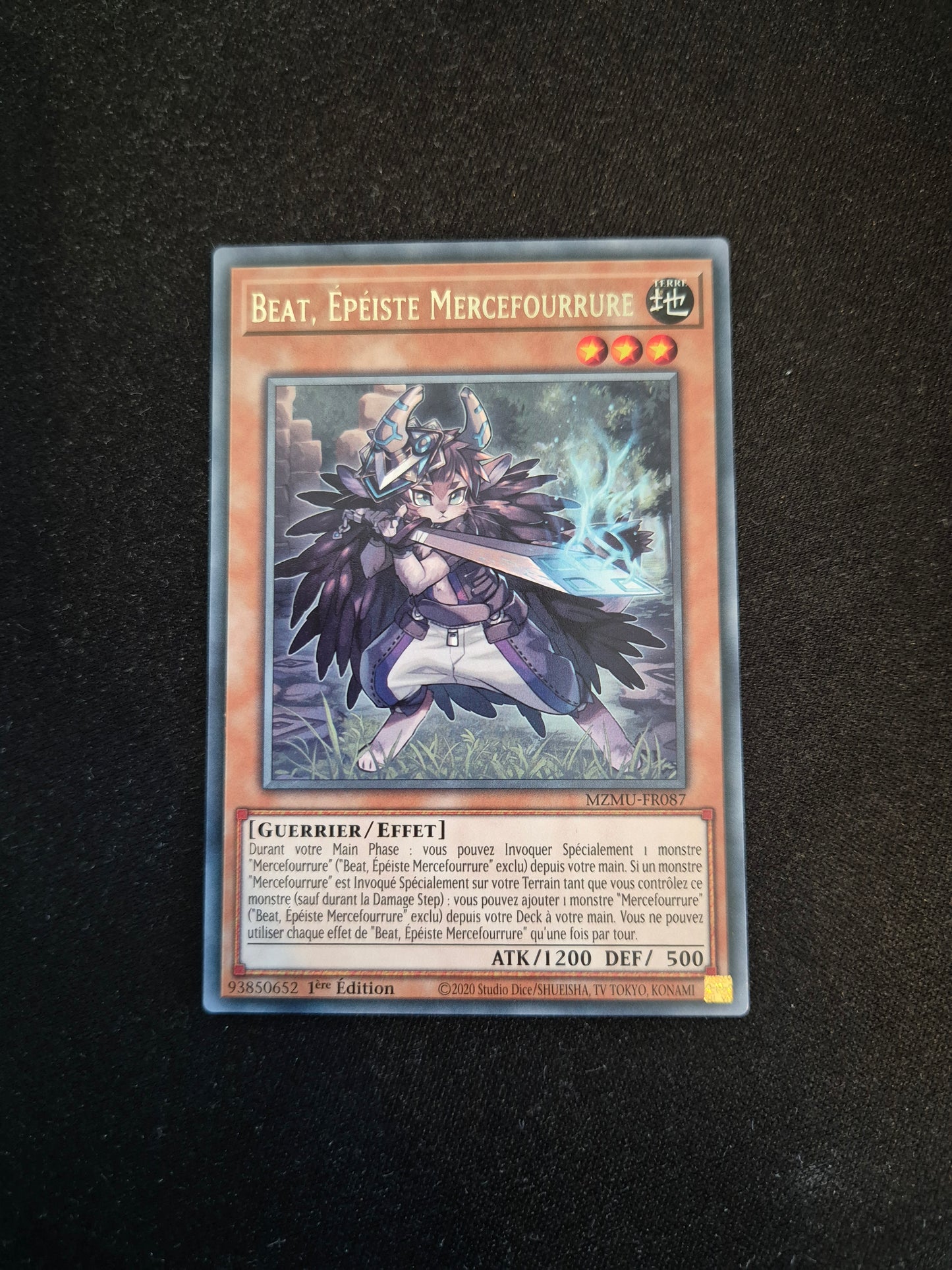Carte Yu-Gi-Oh! Beat Épéiste Mercefourrure MZMU-FR081 Rare