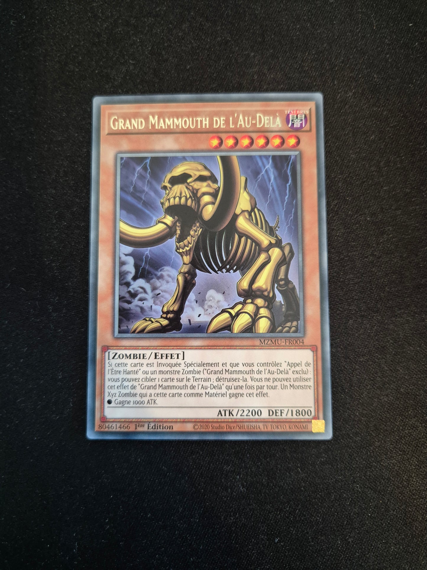 Carte Yu-Gi-Oh! Grand Mammouth de l'au- delà MZMU-FR004 Rare