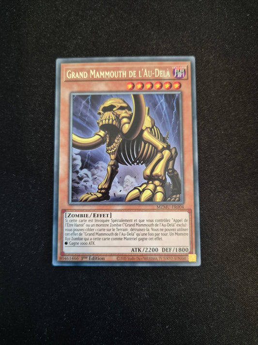Carte Yu-Gi-Oh! Grand Mammouth de l'au- delà MZMU-FR004 Rare