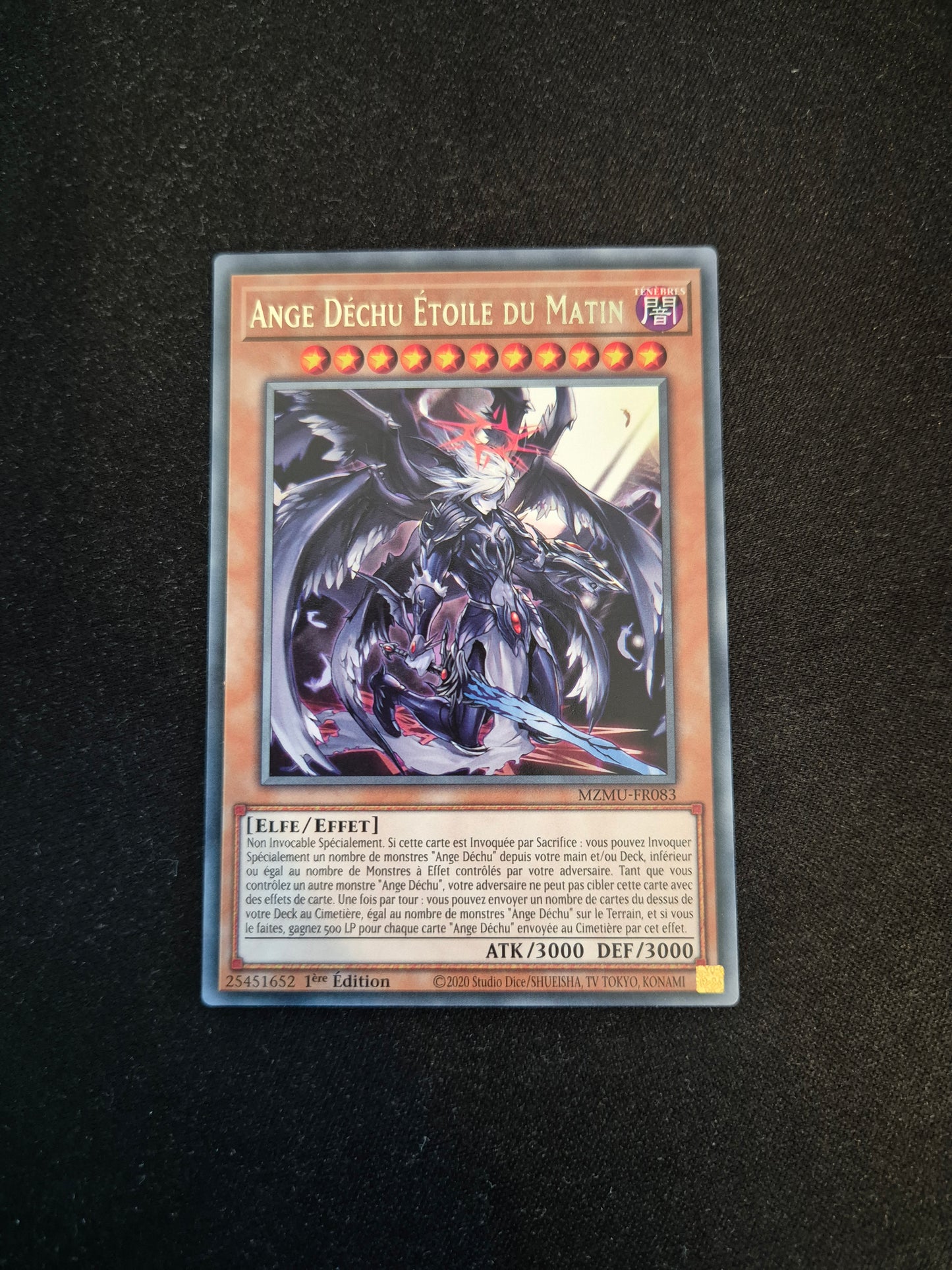 Carte Yu-Gi-Oh! Ange Déchu Étoile du Matin MZMU-FR083 Rare