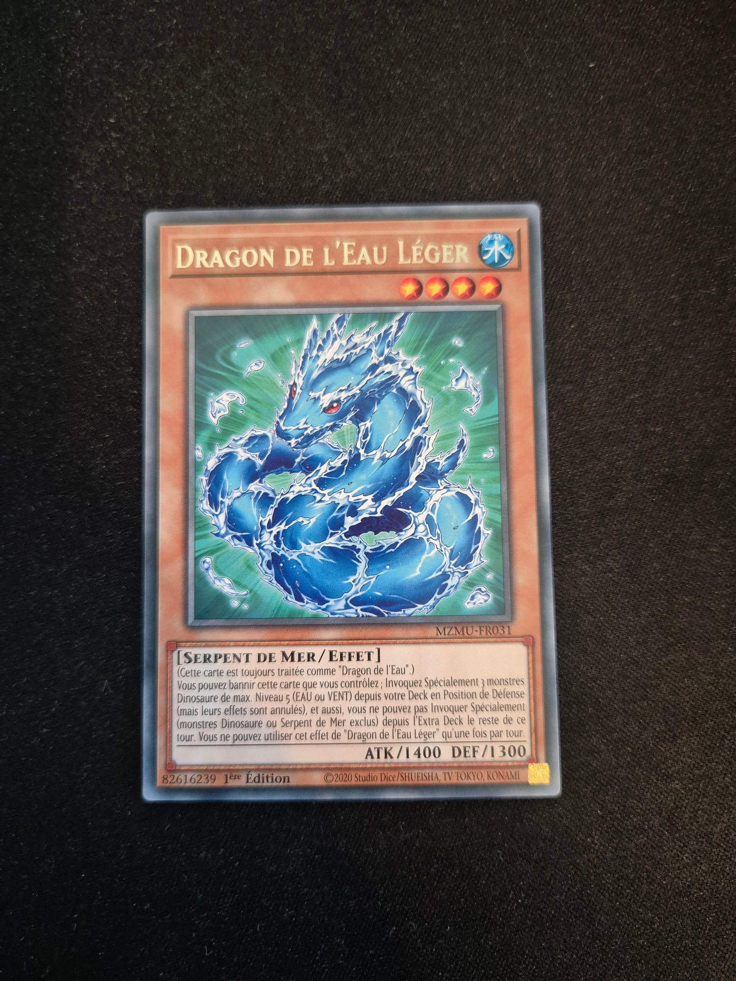 Carte Yu-Gi-Oh! Dragon de l'eau léger MZMU-FR031 Rare