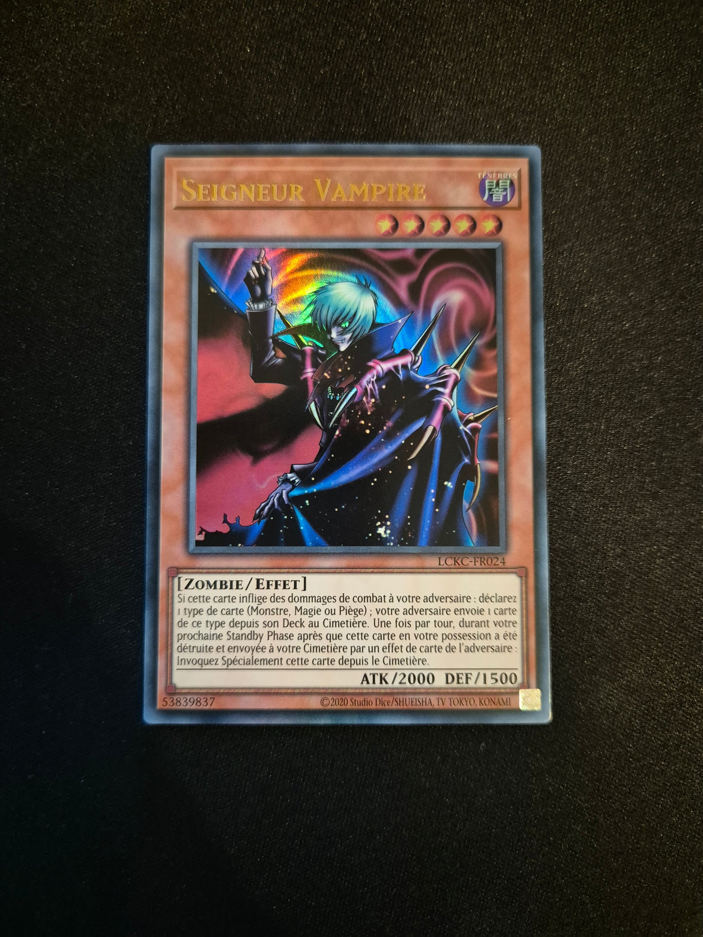 Carte Yu-Gi-Oh! Seigneur Vampire Ultra Rare LCKC-FR024
