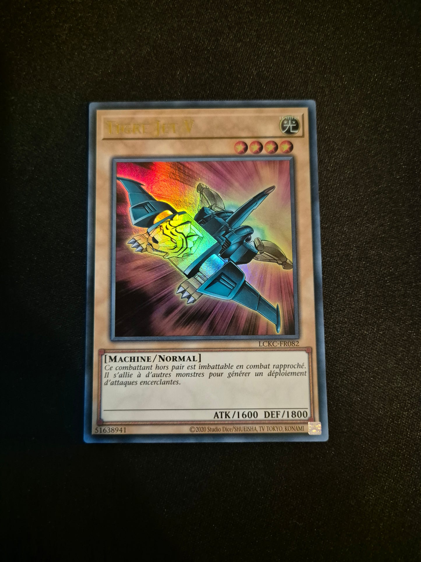Carte Yu-Gi-Oh! Tigre Jet V Ultra Rare LCKC-FR082