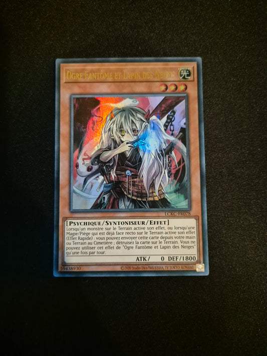Carte Yu-Gi-Oh! Ogre Fantôme et Lapin des Neiges Ultra Rare LCKC-FR078