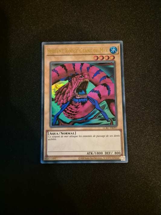 Carte Yu-Gi-Oh! Serpent Rouge Géant de Mer Ultra Rare LCKC-FR097