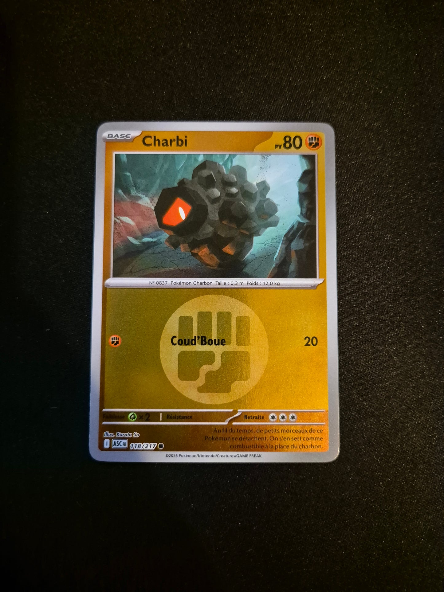 Carte Pokémon Charbi Reverse Energie 118/217 ME2.5 Héros Transcendants
