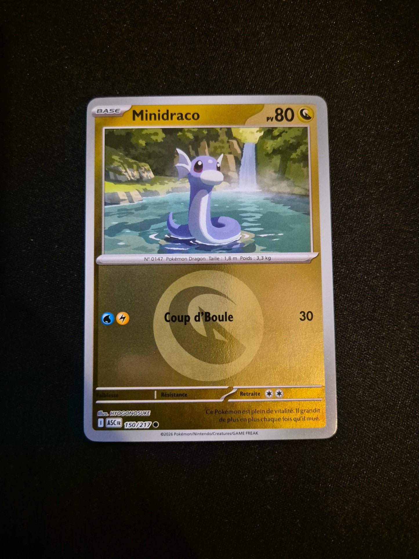 Carte Pokémon Minidraco Reverse Energie 150/217 ME2.5 Héros Transcendants