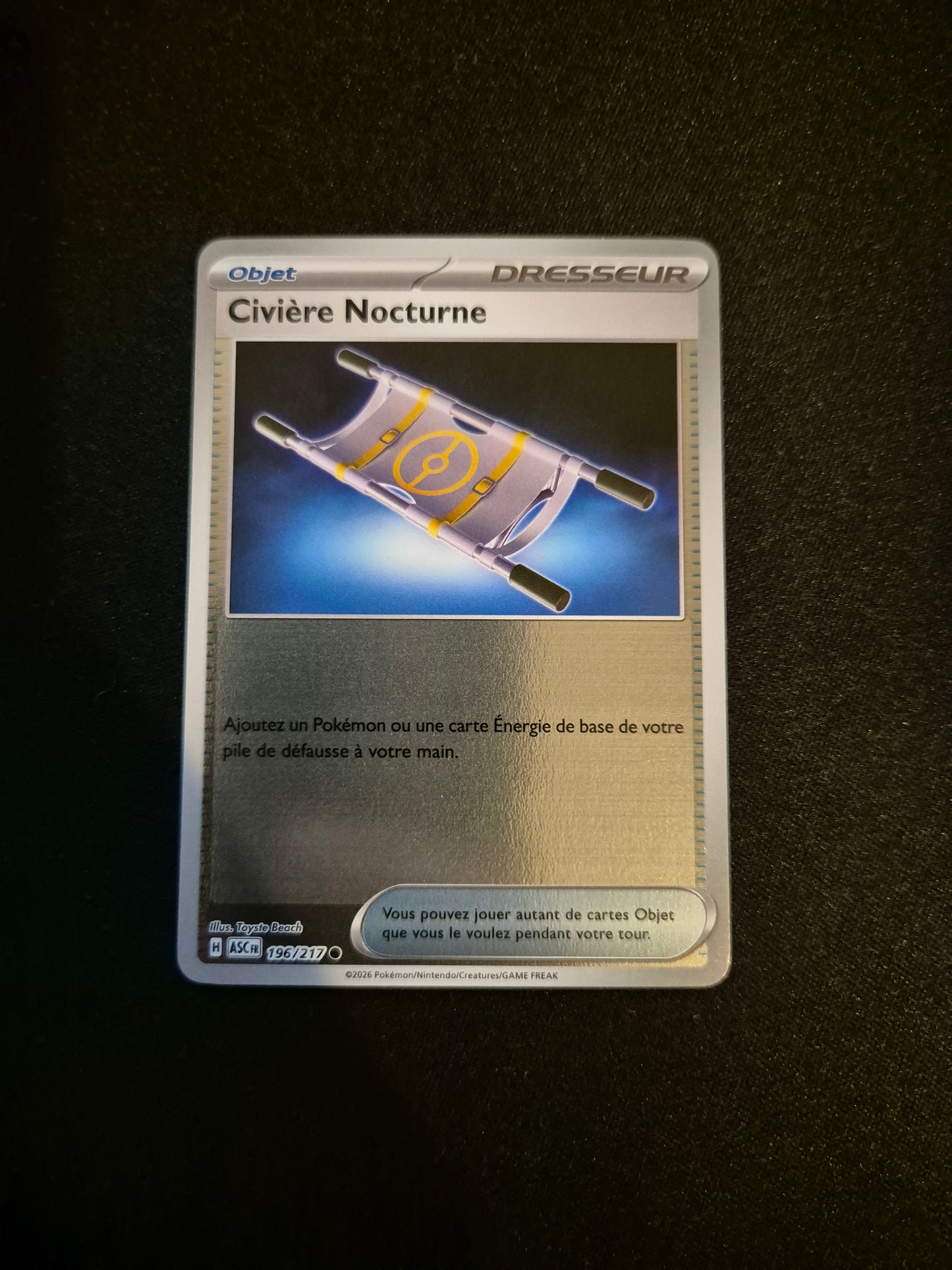 Carte Pokémon Civière Nocturne Reverse 196/217 ME2.5 Héros Transcendants