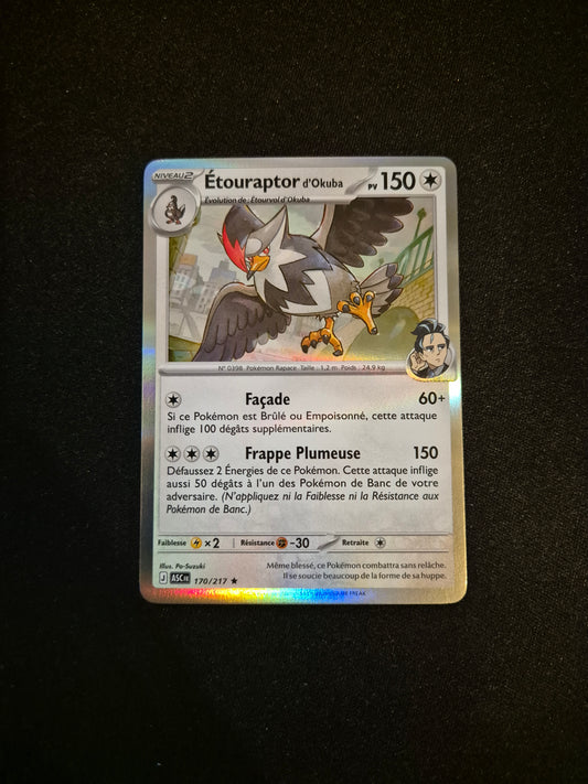 Carte Pokémon Étouraptor Holo 170/217 ME2.5 Héros Transcendants
