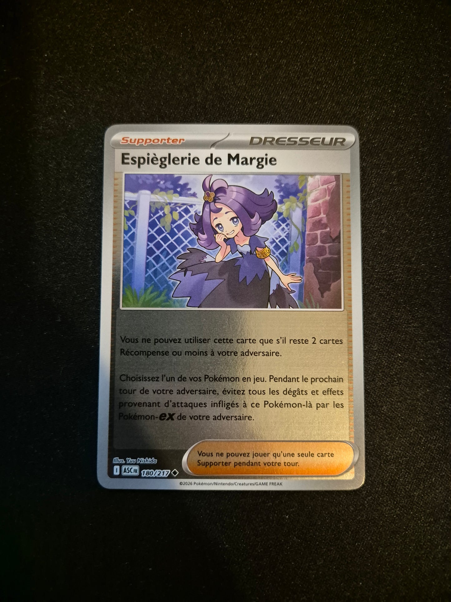 Carte Pokémon Espièglerie de Margie Reverse 180/217 ME2.5 Héros Transcendants