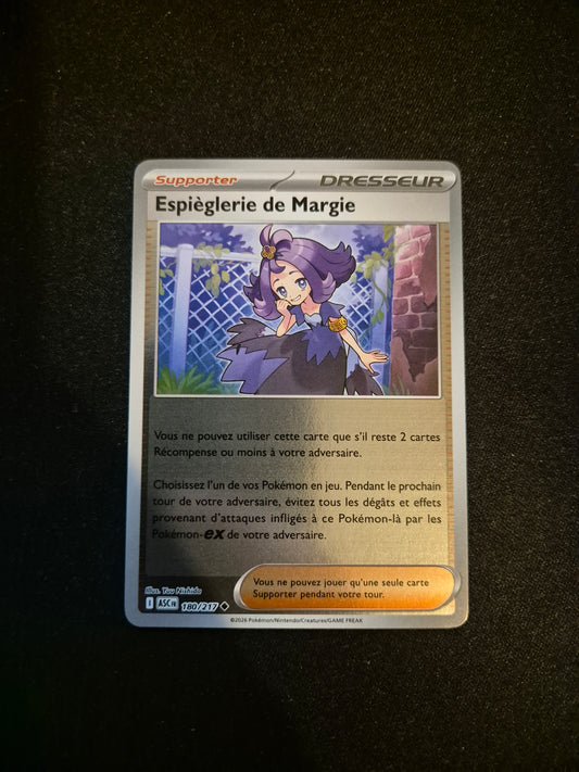 Carte Pokémon Espièglerie de Margie Reverse 180/217 ME2.5 Héros Transcendants