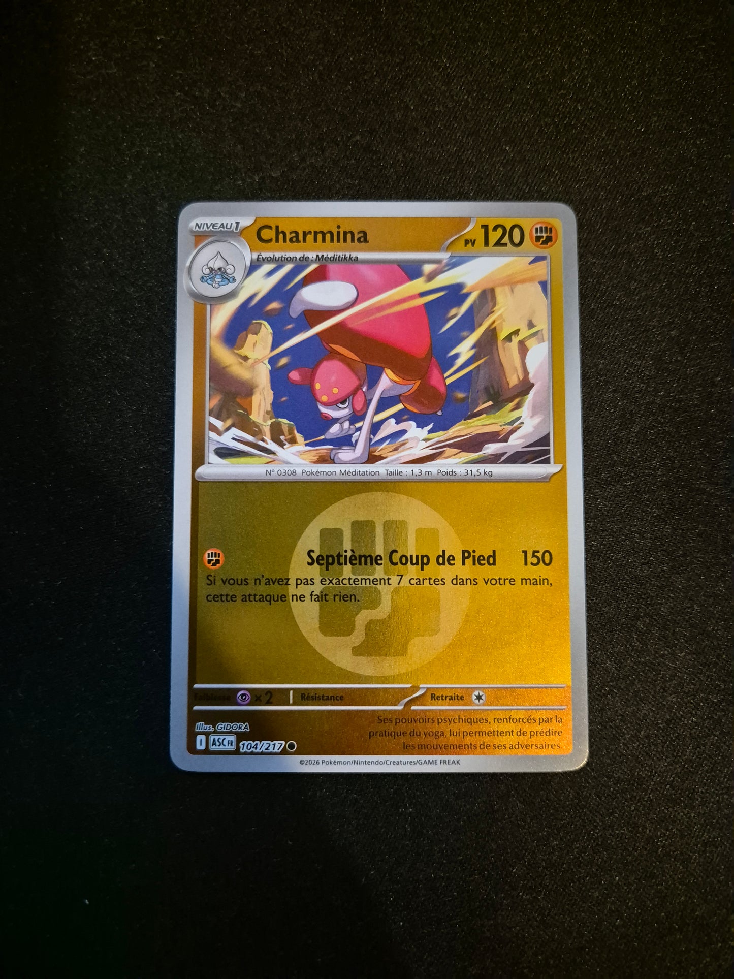 Carte Pokémon Charmina Reverse Energie 104/217 ME2.5 Héros Transcendants