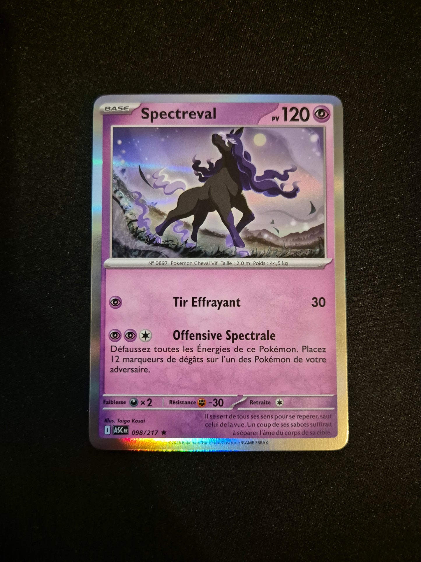 Carte Pokémon Spectreval Holo 098/217 ME2.5 Héros Transcendants