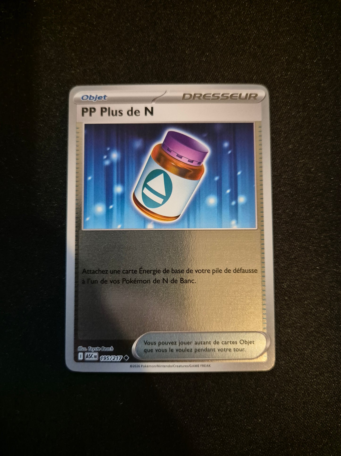 Carte Pokémon PP Plus de N Reverse 195/217 ME2.5 Héros Transcendants