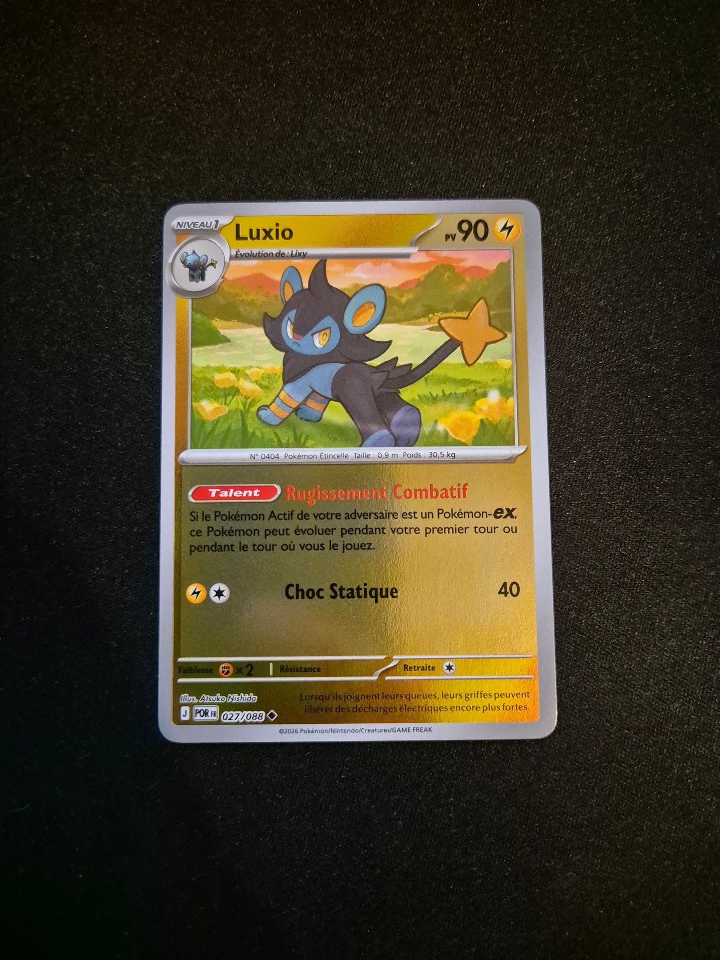 Carte Pokémon Luxio Reverse 027/088 ME03 Equilibre Parfait