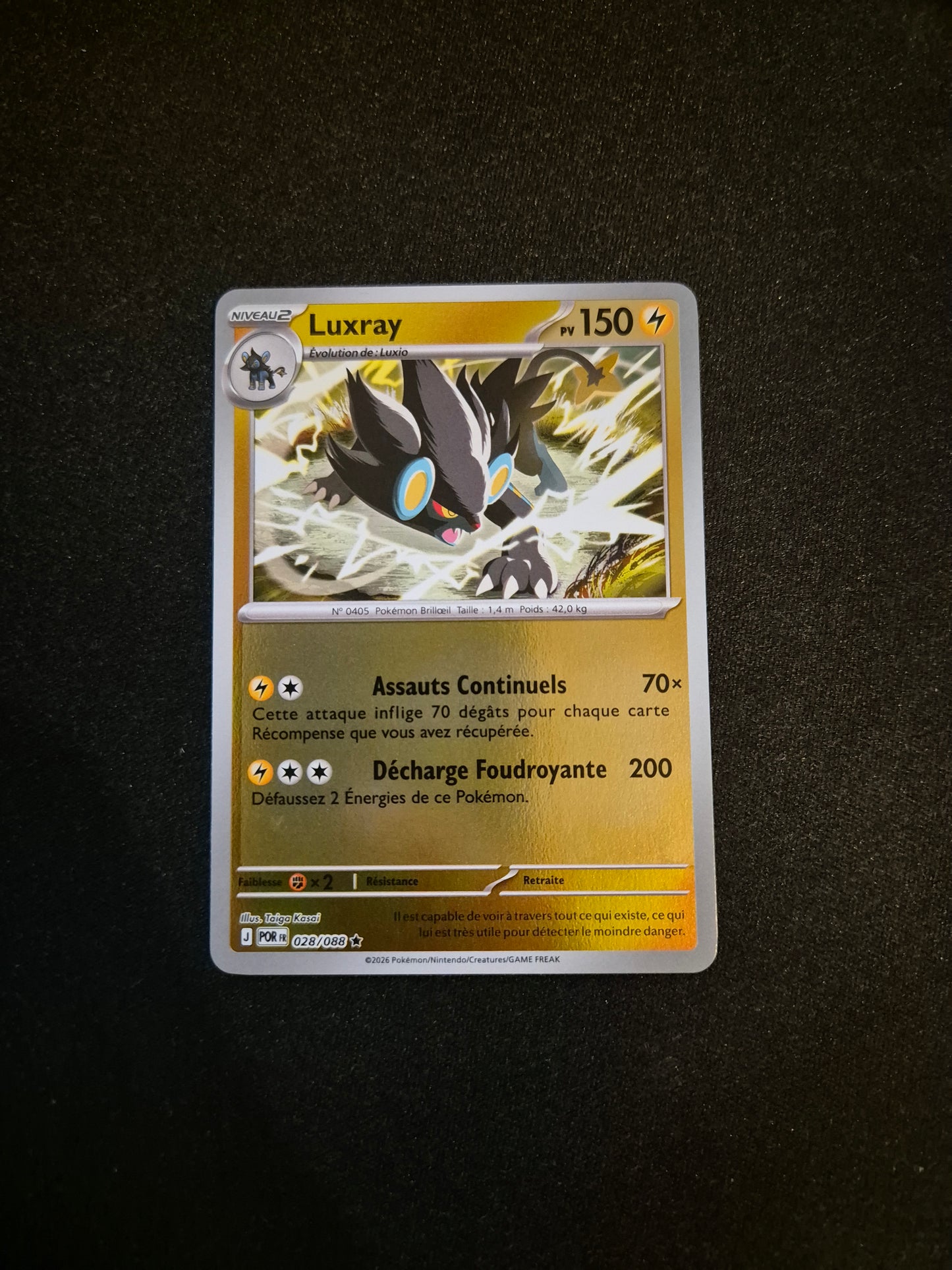 Carte Pokémon Luxray Reverse 028/088 ME03 Equilibre Parfait