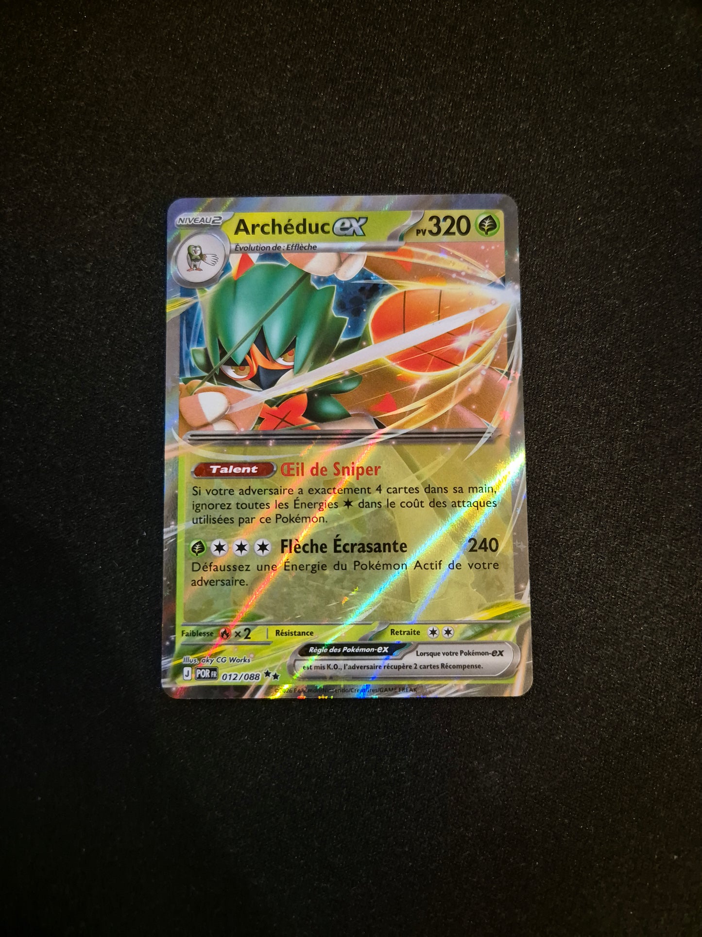Carte Pokémon Archéduc EX 012/088 ME03 Equilibre Parfait