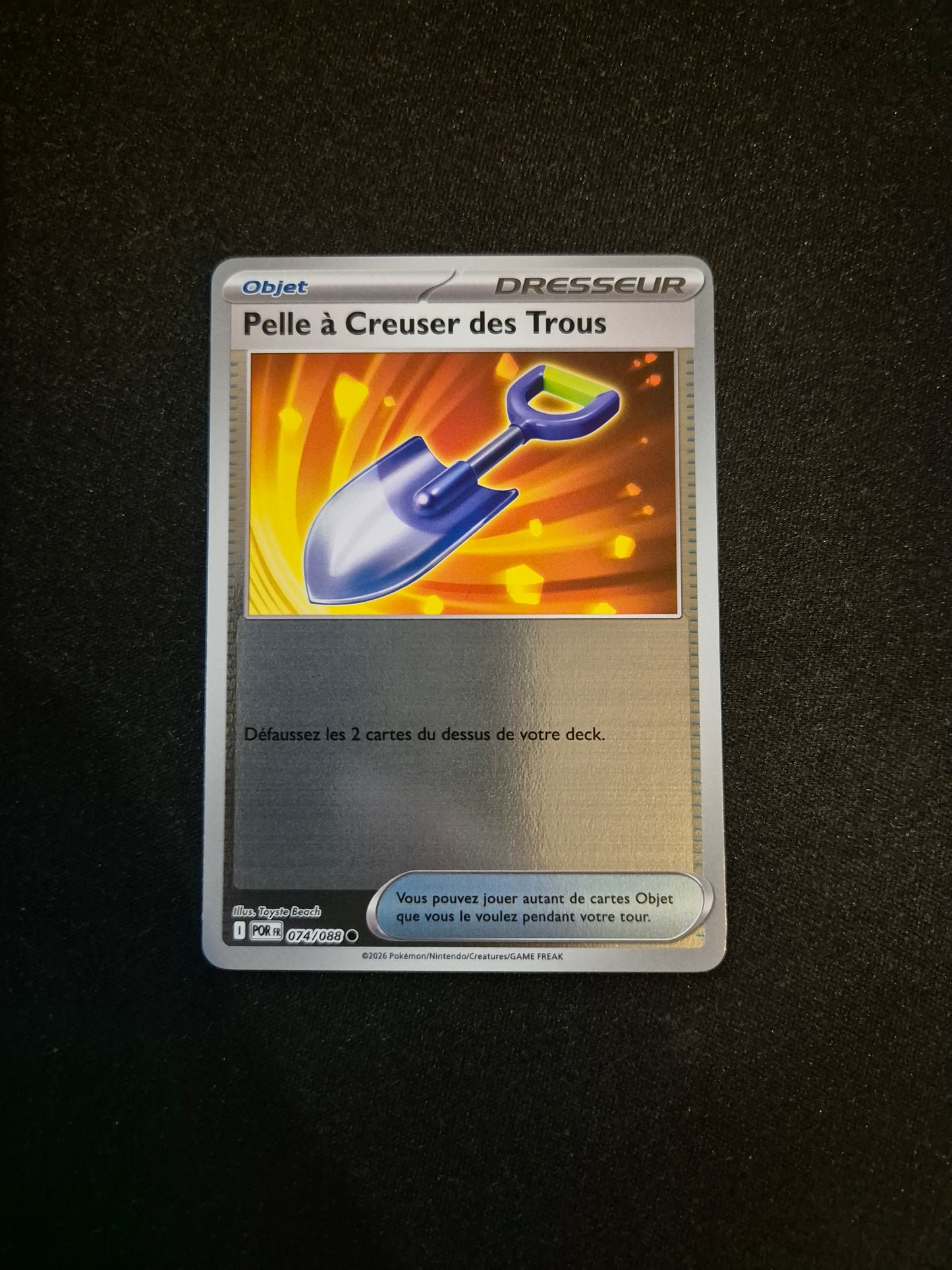 Carte Pokémon Pelle à Creuser des Trous Reverse 074/088 ME03 Equilibre Parfait