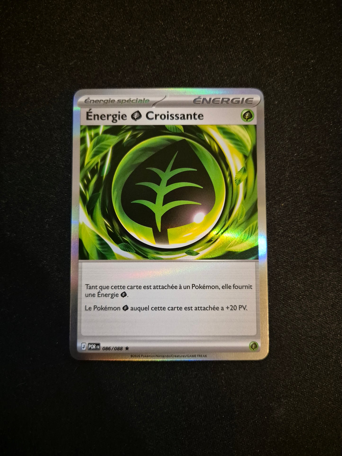 Carte Pokémon Energie Croissante Holo 086/088 ME03 Equilibre Parfait