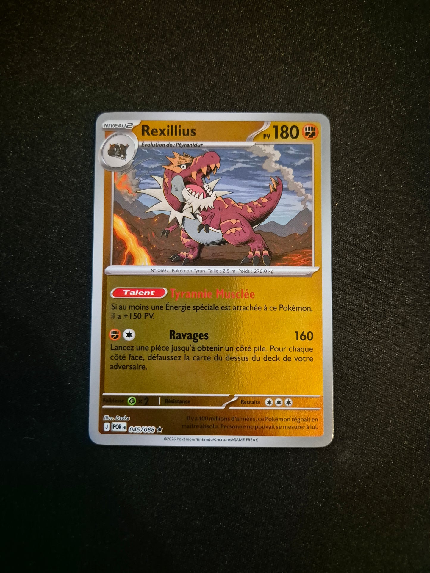 Carte Pokémon Rexillius Reverse 045/088 ME03 Equilibre Parfait