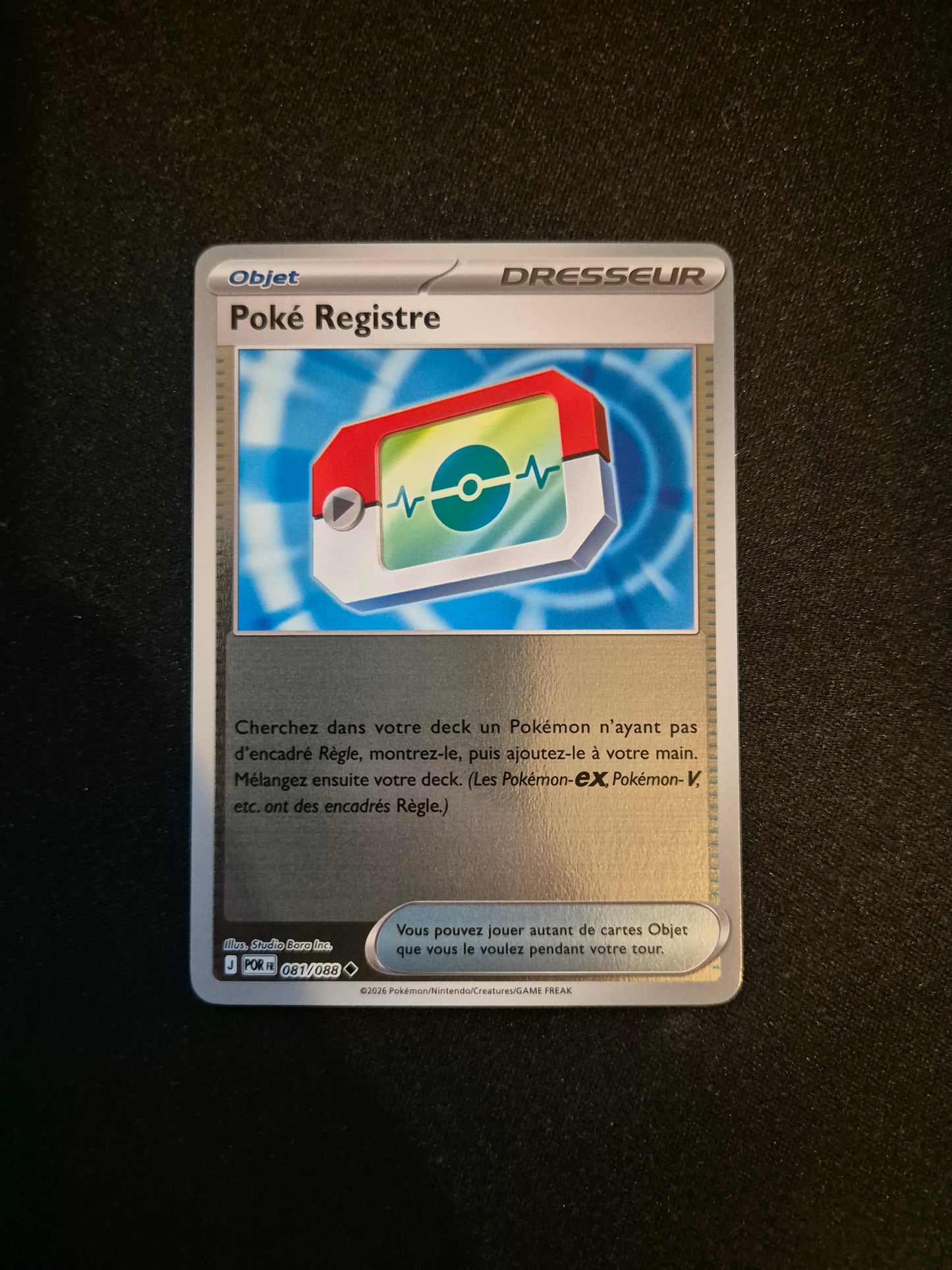 Carte Pokémon Poké Registre Reverse 081/088 ME03 Equilibre Parfait