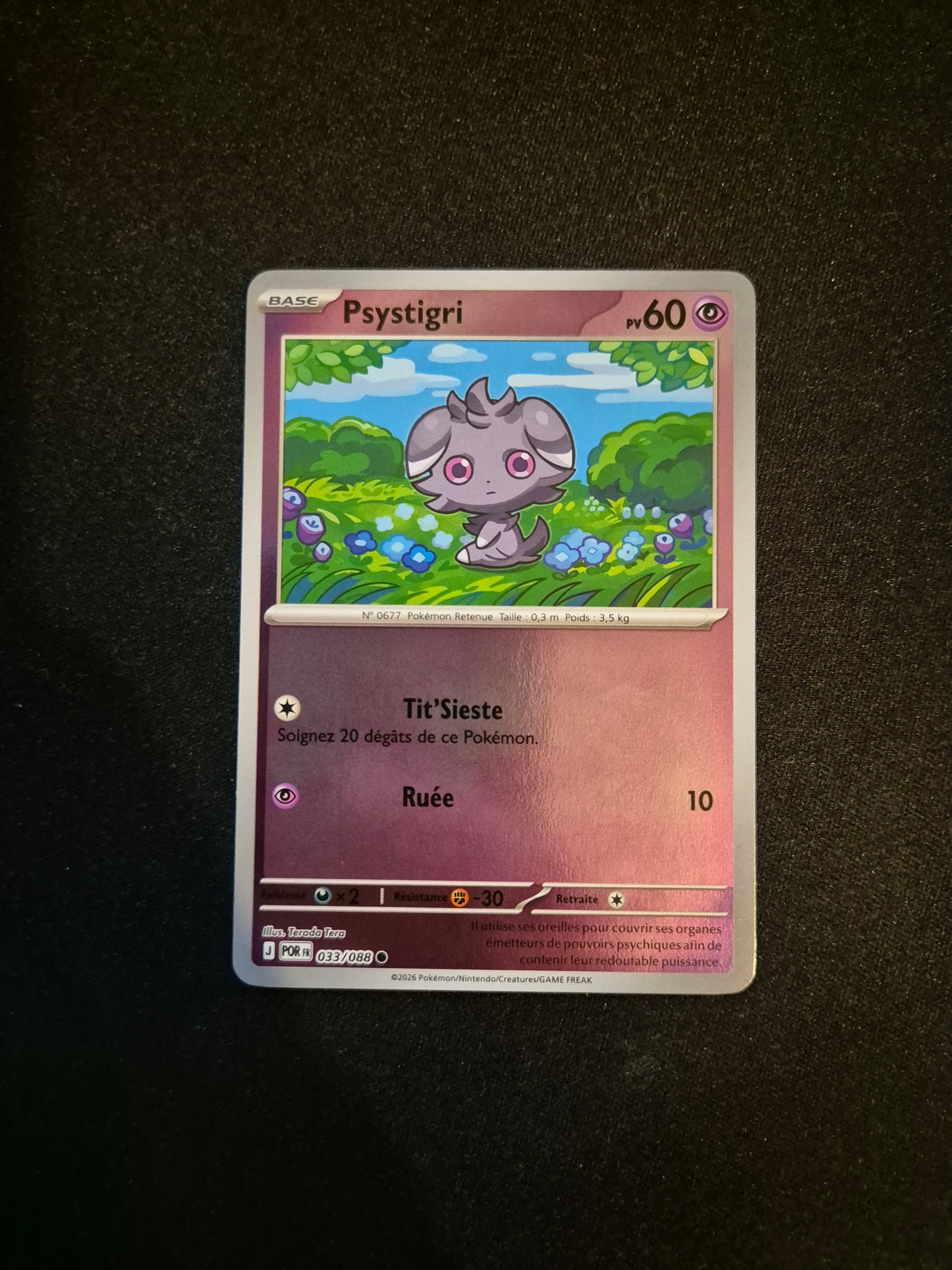 Carte Pokémon Psystigri Reverse 033/088 ME03 Equilibre Parfait