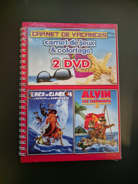 DVD - L'Age de glace 4 + Alvin et les Chipmunks 3 + Carnet de jeux & Coloriages