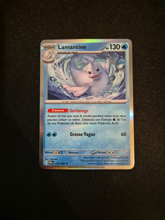 Carte Pokémon Lamantine Holo 019/088 ME03 Equilibre Parfait