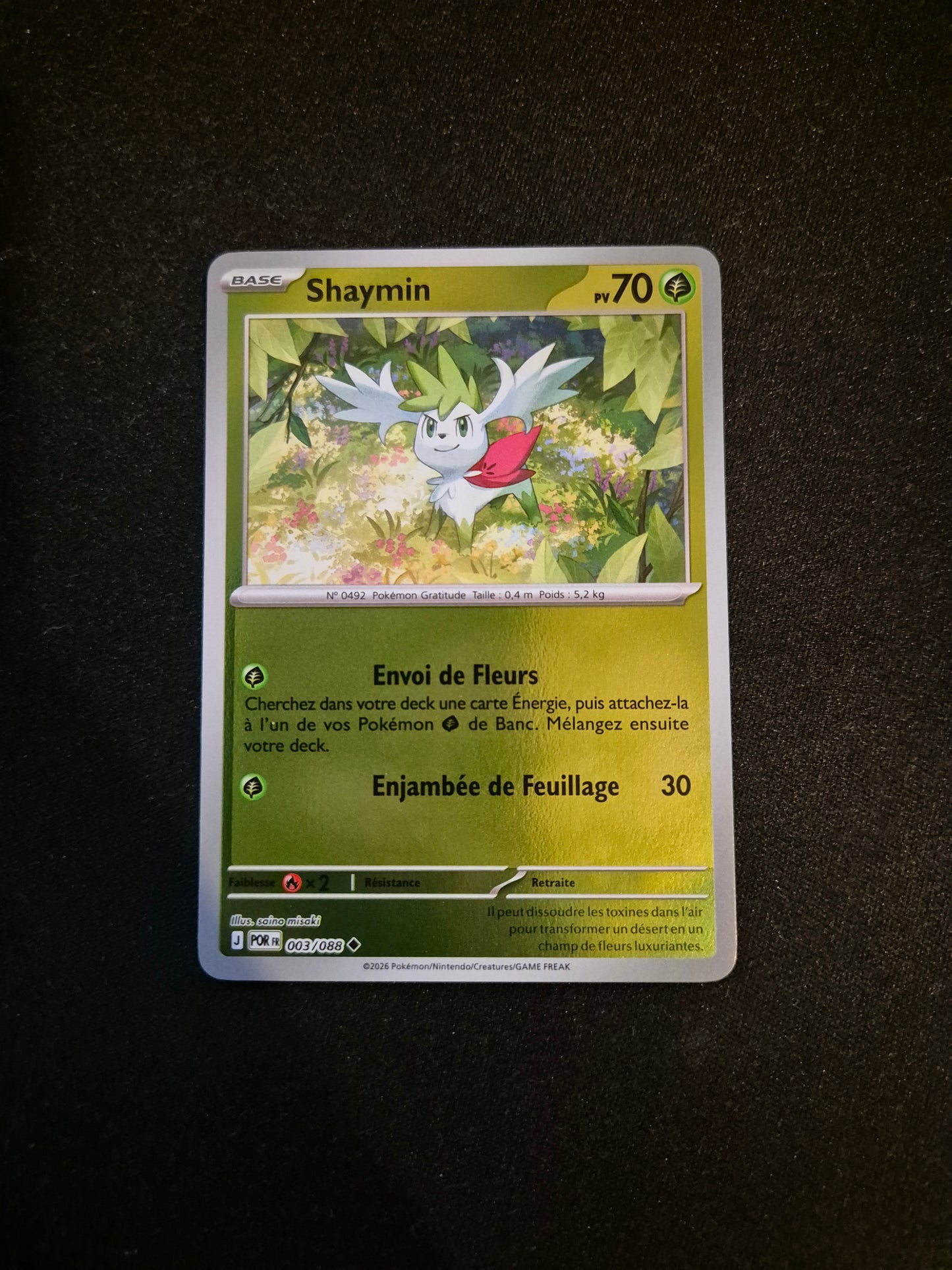 Carte Pokémon Shaymin Reverse 003/088 ME03 Equilibre Parfait