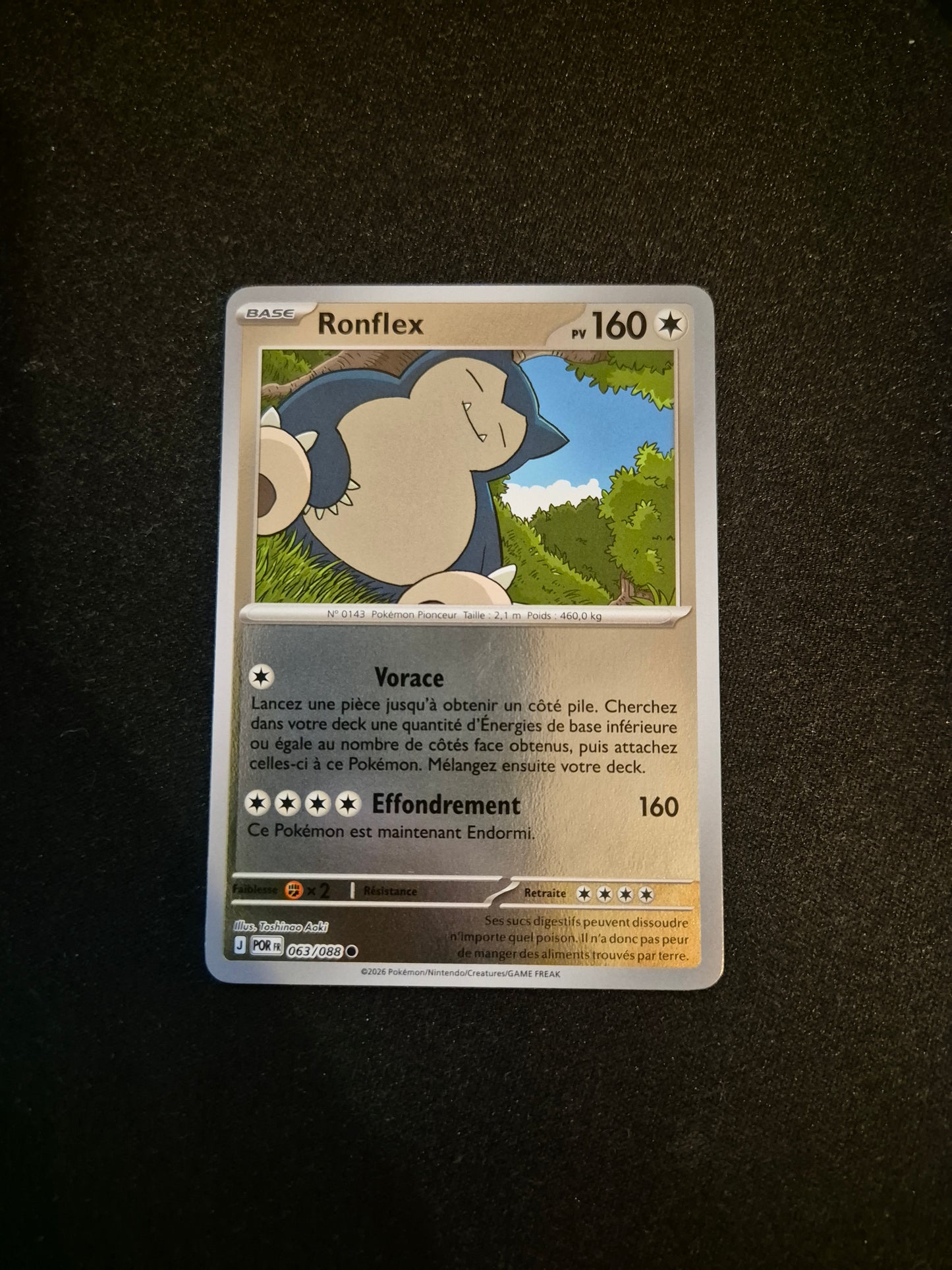 Carte Pokémon Ronflex Reverse 063/088 ME03 Equilibre Parfait