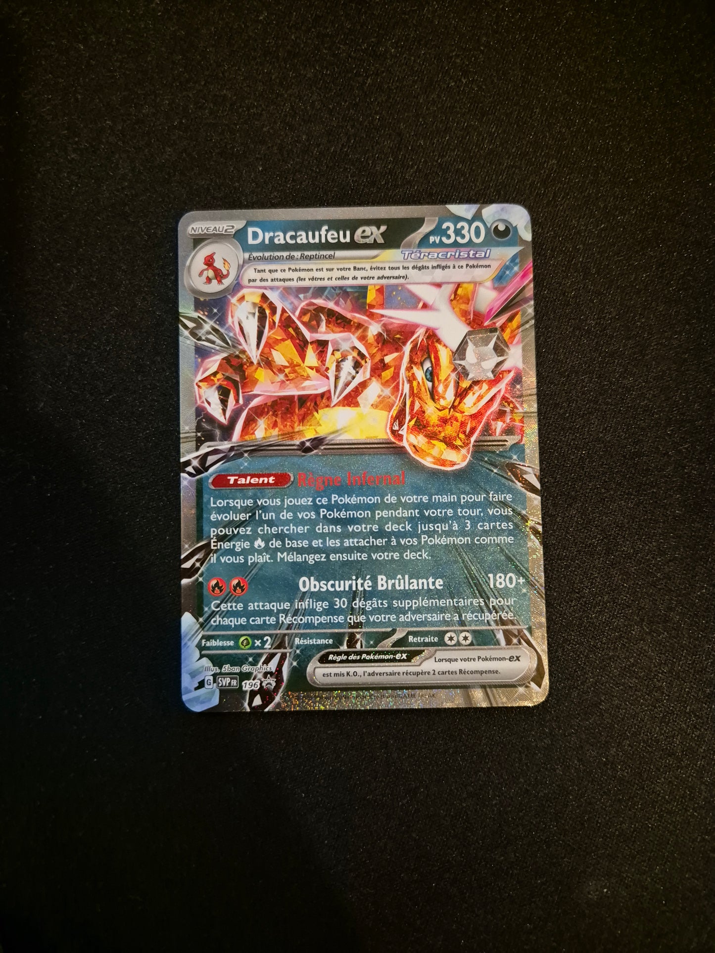 Carte Pokémon Dracaufeu EX SVP 196 Promo