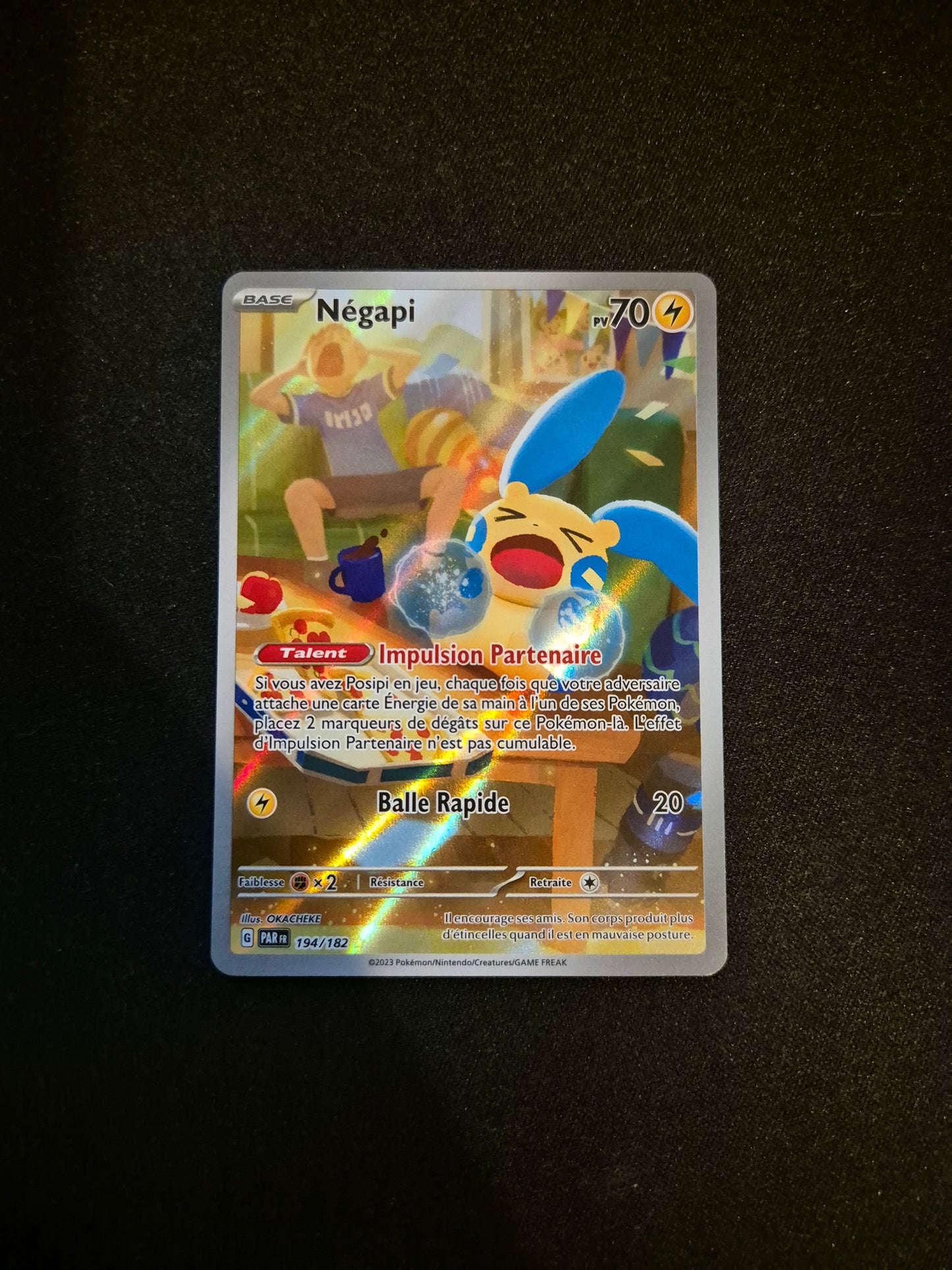 Carte Pokémon Négapi Art Rare AR 194/182 EV04 Faille Paradoxe