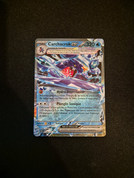 Carte Pokémon Carchacrok EX 038/182 EV04 Faille Paradoxe