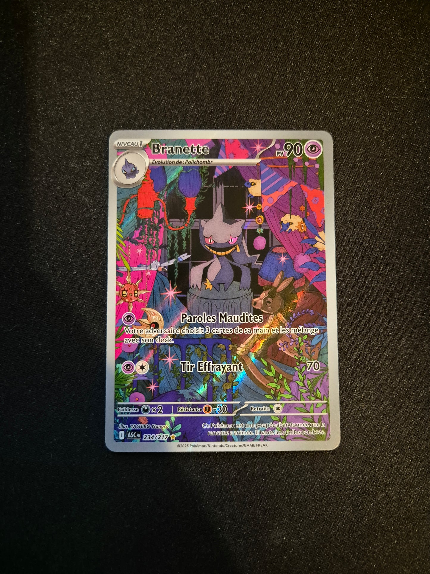 Carte Pokémon Branette Art Rare AR 234/217 ME2.5 Héros Transcendants