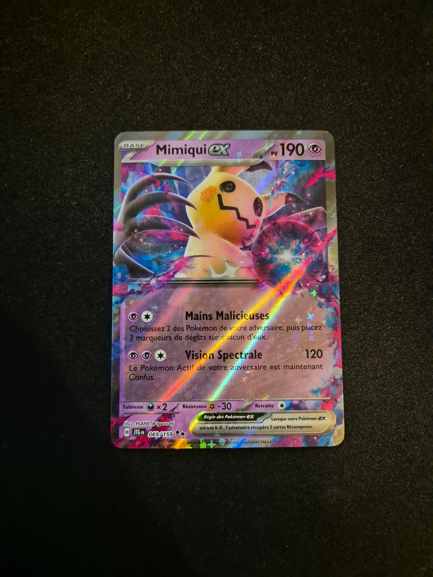 Carte Pokémon Mimiqui EX 069/159 EV09 Aventures Ensemble