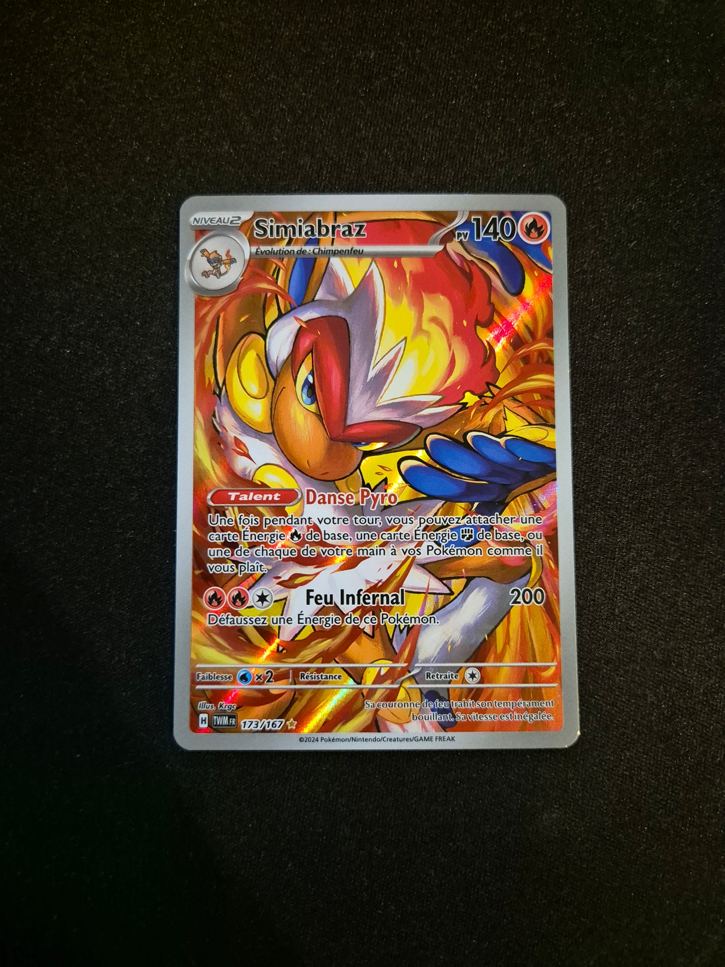 Carte Pokémon Simiabraz Art Rare AR 173/167 EV06 Mascarade Crépusculaire