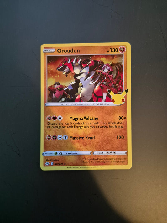 Carte Pokémon Groudon Holo 017/025 Celebrations 25 ans - UK