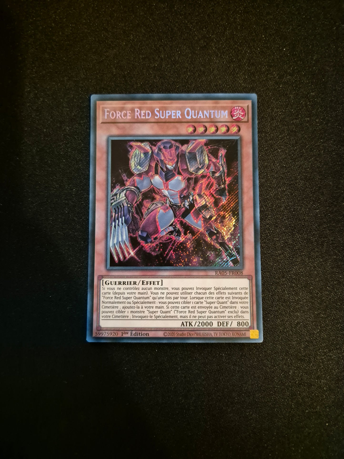 Carte Yu-Gi-Oh! Force Red Super Quantum Secret Rare RA05-FR008