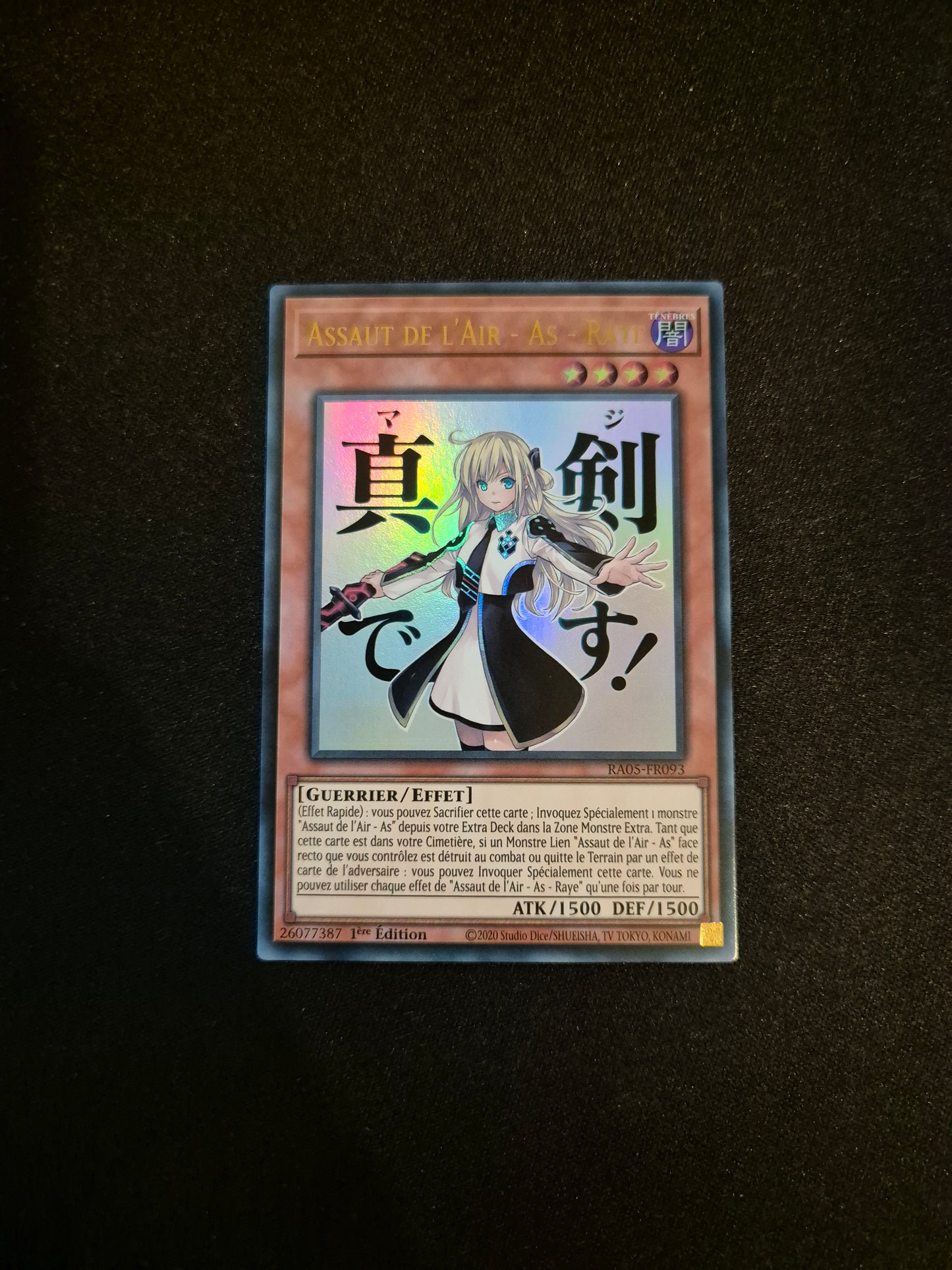 Carte Yu-Gi-Oh! Assaut de l'Air As Raye ALT Stamped Ultra Rare RA05-FR093