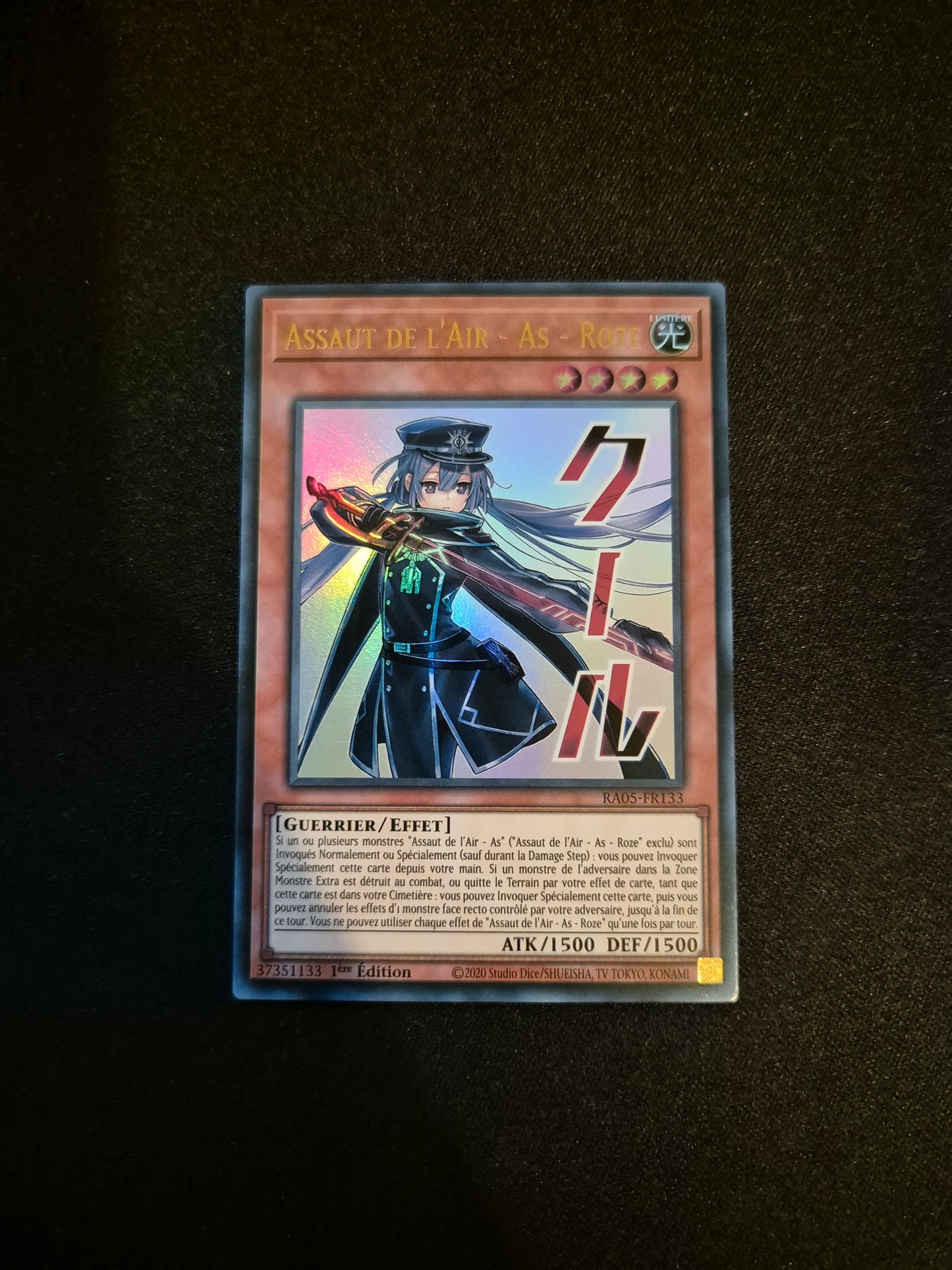Carte Yu-Gi-Oh! Assaut de l'Air As Roze ALT Stamped Ultra Rare RA05-FR133