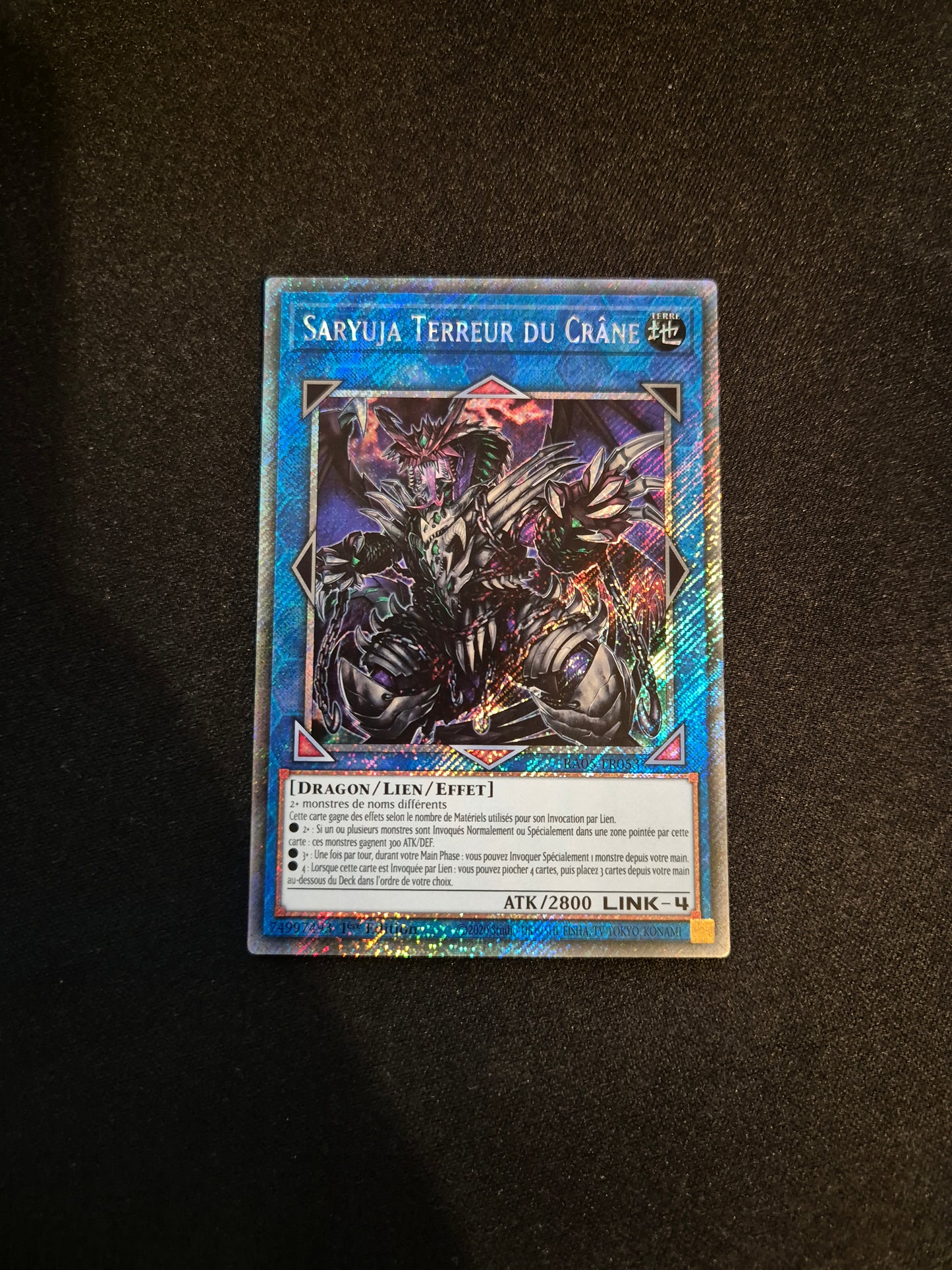 Carte Yu-Gi-Oh! Saryuja Terreur du Crâne Platinum Secret Rare RA05-FR133
