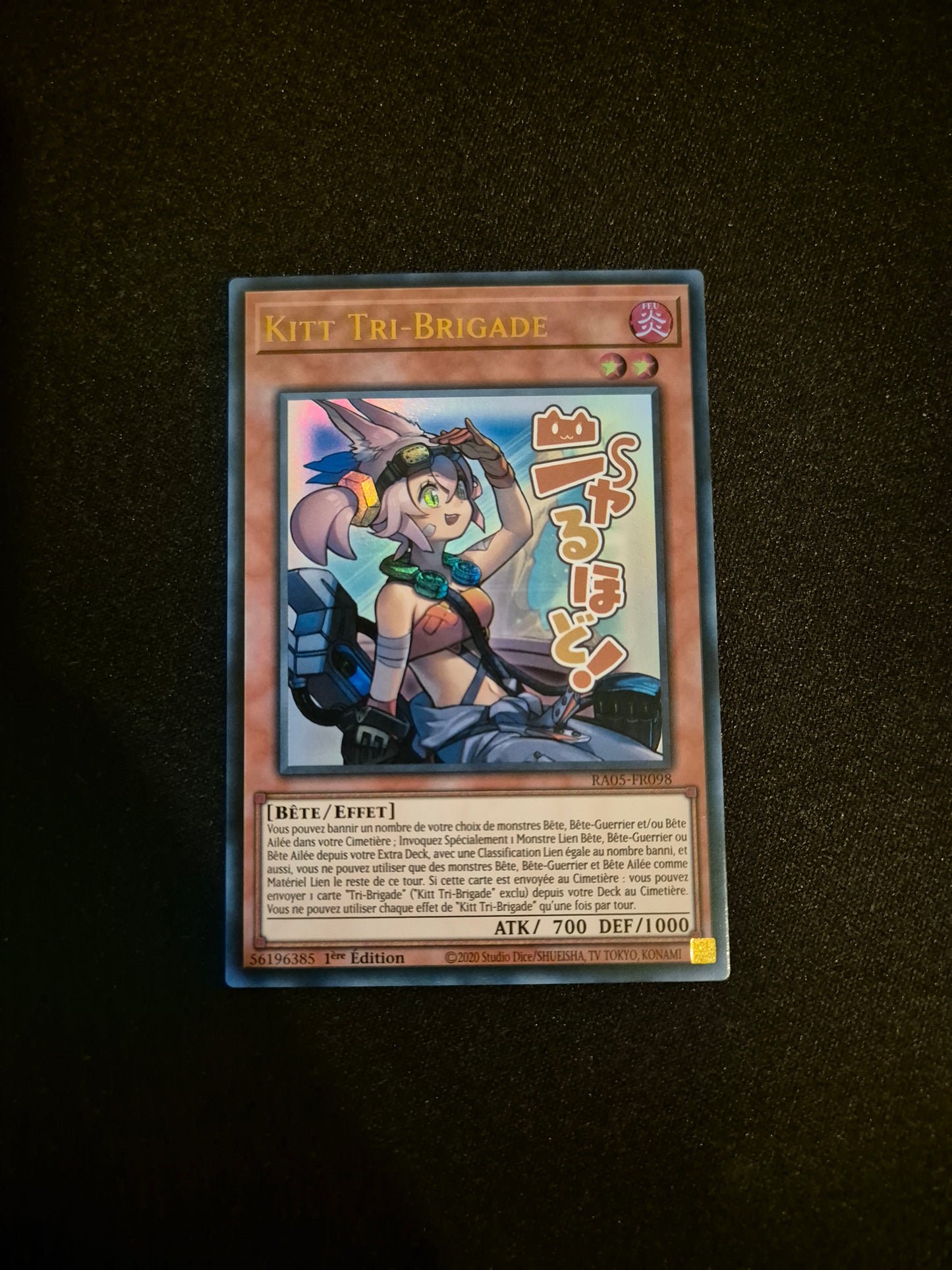 Carte Yu-Gi-Oh! Kitt Tri-Brigade ALT Stamped Ultra Rare RA05-FR098