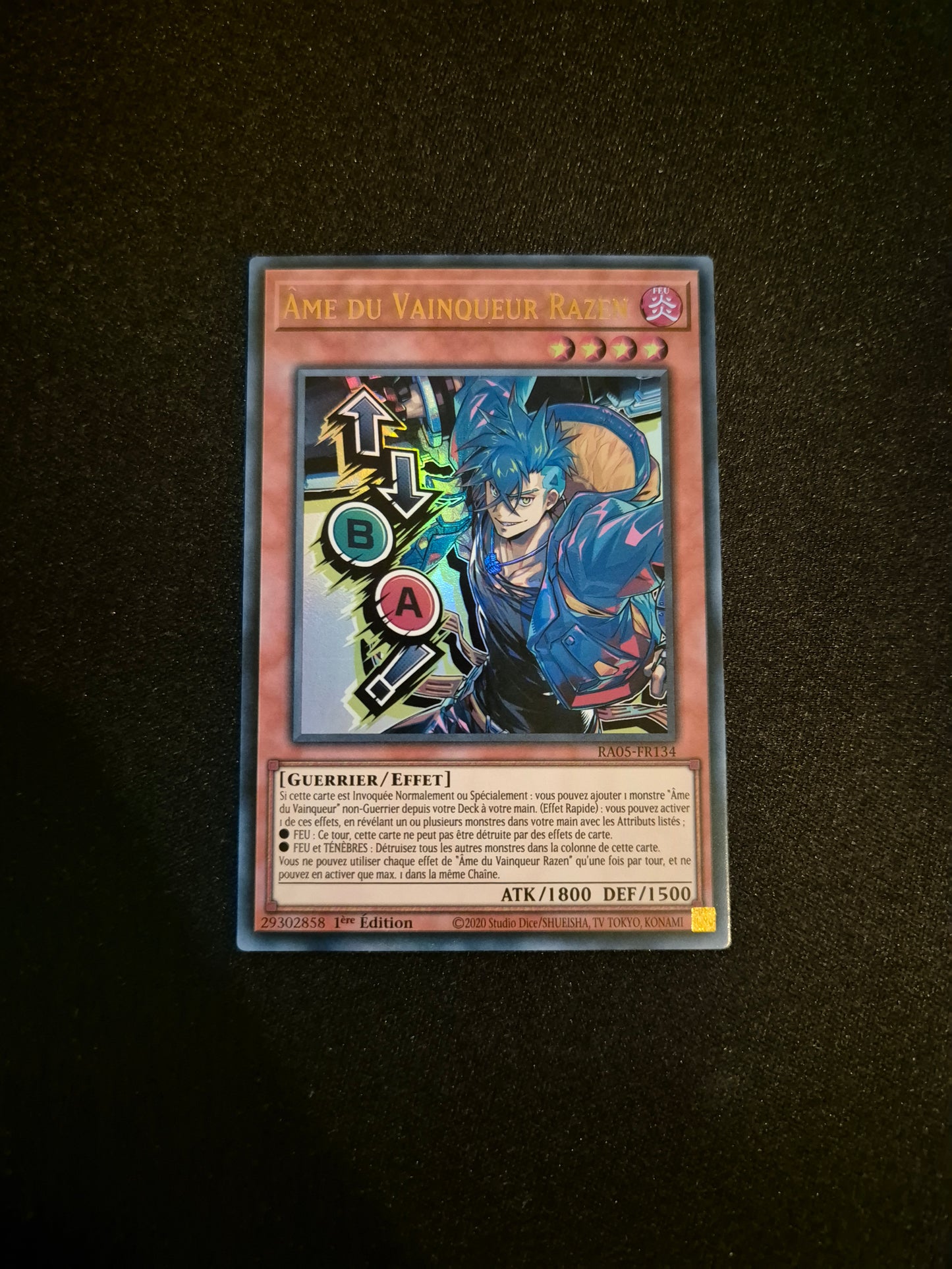 Carte Yu-Gi-Oh! Ame du Vainqueur Razen ALT Stamped Ultra Rare RA05-FR134