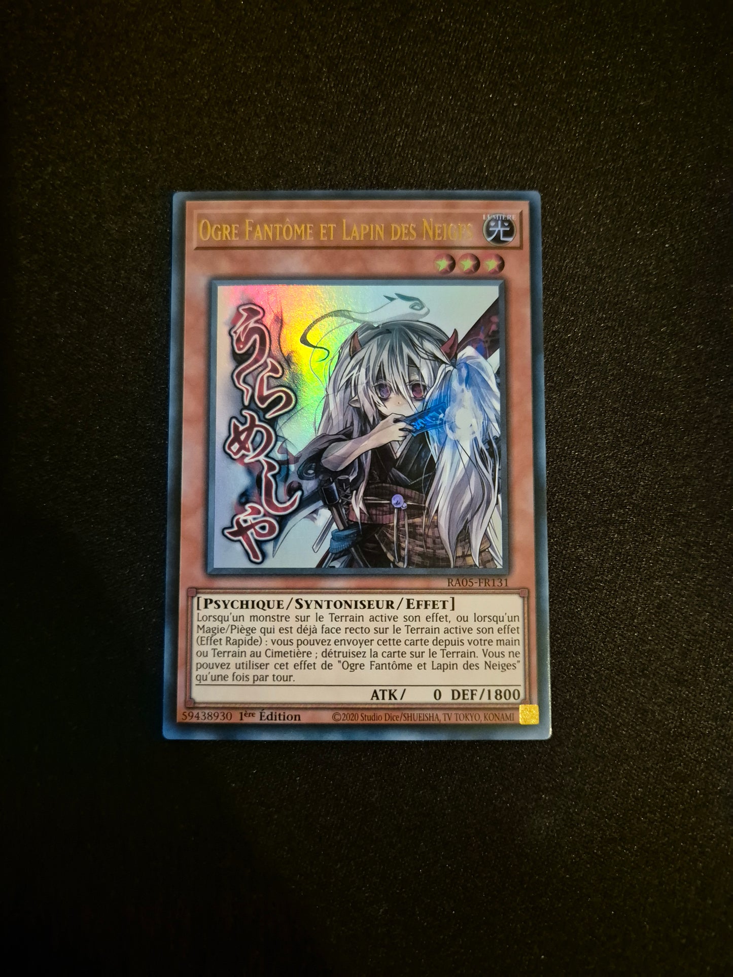 Carte Yu-Gi-Oh! Ogre Fantome et Lapin des Neiges ALT Stamped Ultra Rare RA05-FR131